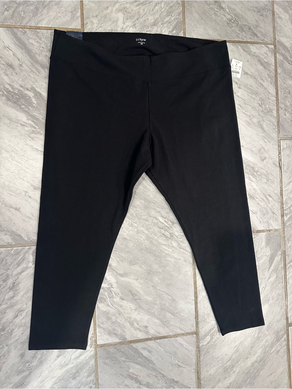 NWT J.CREW Womens Black Full Length Leggings High Rise Stretch Yoga Size 3X